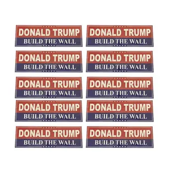 

10 pieces 7.6*22.9cm Trumpet 2020 Car Stickers Two-color DONALD Car Sticker Personalized Car Stickers Dropshipping