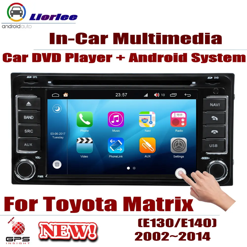 

For Toyota Matrix E130/E140 2002-2014 Car Android Player DVD GPS Navigation HD Screen Radio Stereo Integrated Multimedia