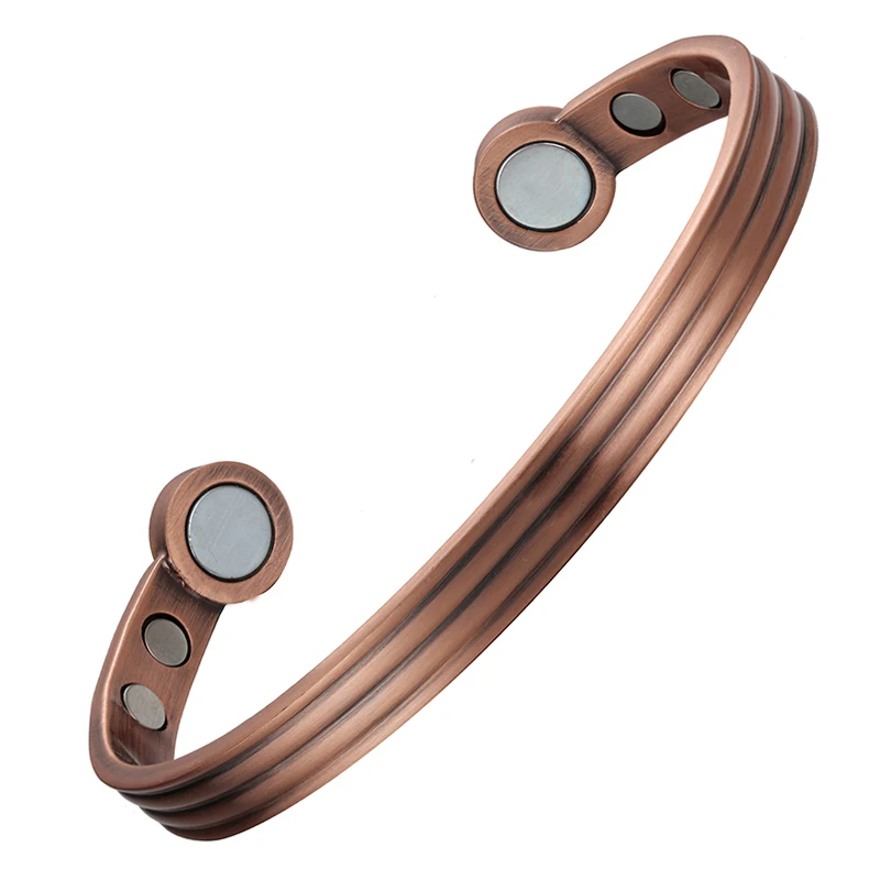 OKtrendy Magnetic Copper Bracelet Women Gift Casual Adjustable Cuff Bracelet Energy Pure Copper Bracelets Bangles For Women