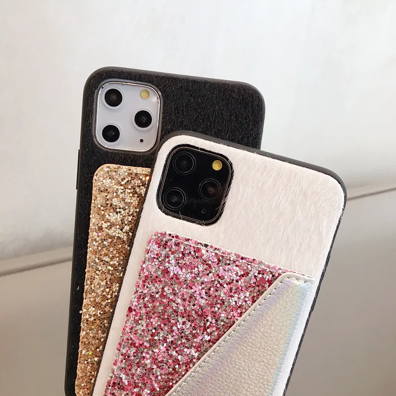 Case For iPhone 11 Pro Max Cover Korean Shiny Powder Flip Leather Card Slot Wallet Cover For iPhone X Xr Xs Max 7 8 6S Plus Case (5)