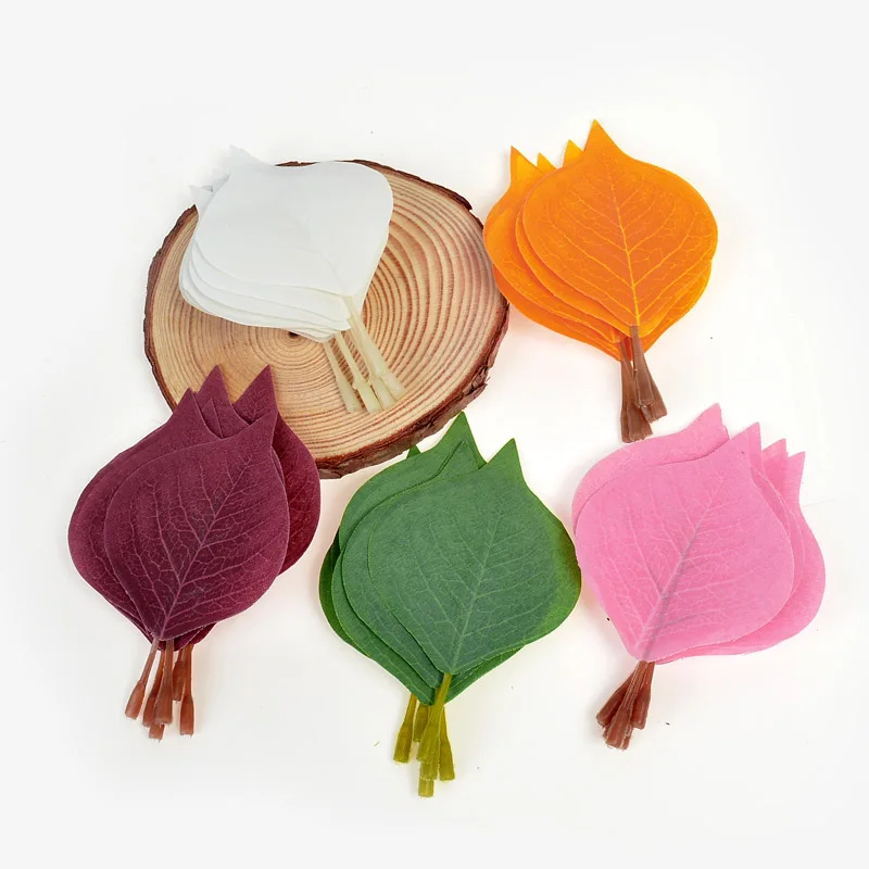 Description Picture 5 of item10Pcs Cheap Green Fake Leaves Decor Flowers For Home Wedding DIY Garden Yard Fake Flowers Accessories Artificial Plants Leaves