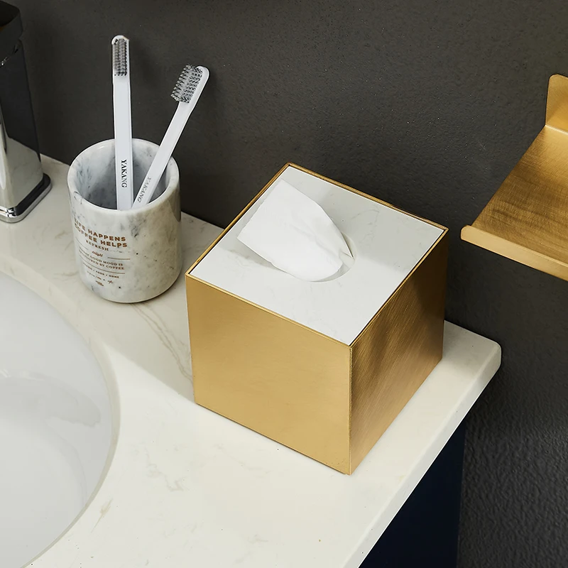 Золотой Латунный и Мраморный тканевый чехол в скандинавском стиле коробка для салфеток для рулонной бумаги простой лоток для хранения/Тип сиденья круглый/квадратный тканевый чехол