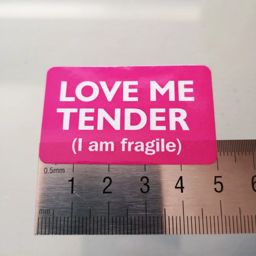 4000 шт/партия 5x3cm LOVE ME TENDER i am ломкая самоклеящаяся этикетка клейкой бумаги стикер, Пункт № SL16