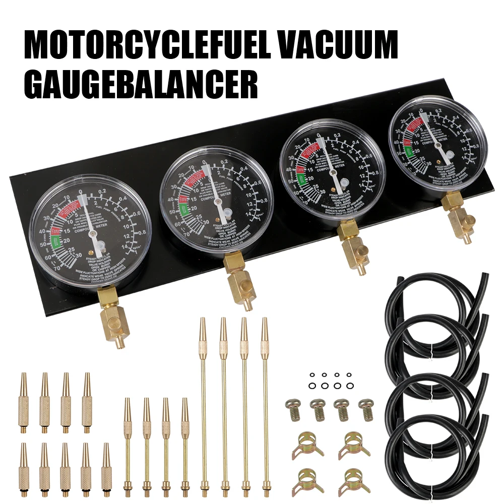 

Vacuum Gauge Balancer Universal Motorcycle Carb Sync Gauge Kit Fuel Vacuum Carburetor With Hose Motorcycle Accessories