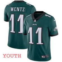Youth kids Stitiched Philadelphia Carson Wentz Eagles розовая футболка