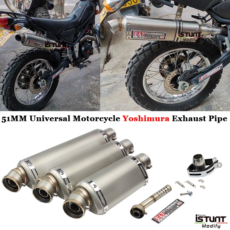 Универсальный глушитель для мотоцикла yoshimura выхлопная труба 38-51 мм квадроциклов
