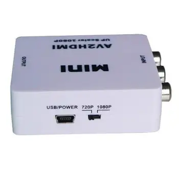 

BEESCLOVER RCA CVBS AV To HDMI Adapter Support HD 1080p Cable Mini Av2hdmi Video Converter