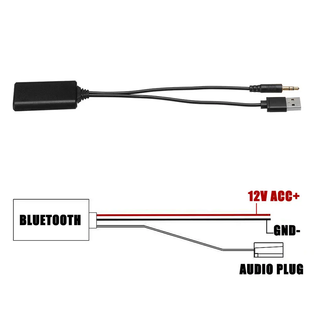 Универсальный музыкальный bluetooth-адаптер BT5.0 3,5 мм USB телефон bluetooth-приемник Aux кабель bluetooth-адаптер