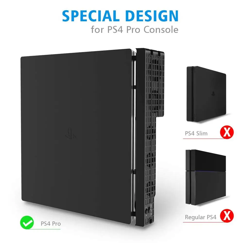 PS4 Pro Cooler Play station 4 Pro Cooling Fan USB External 5-Fans Super Turbo Temperature Cooling Fan for PS4 Console cooling fan,gaming cooling fan