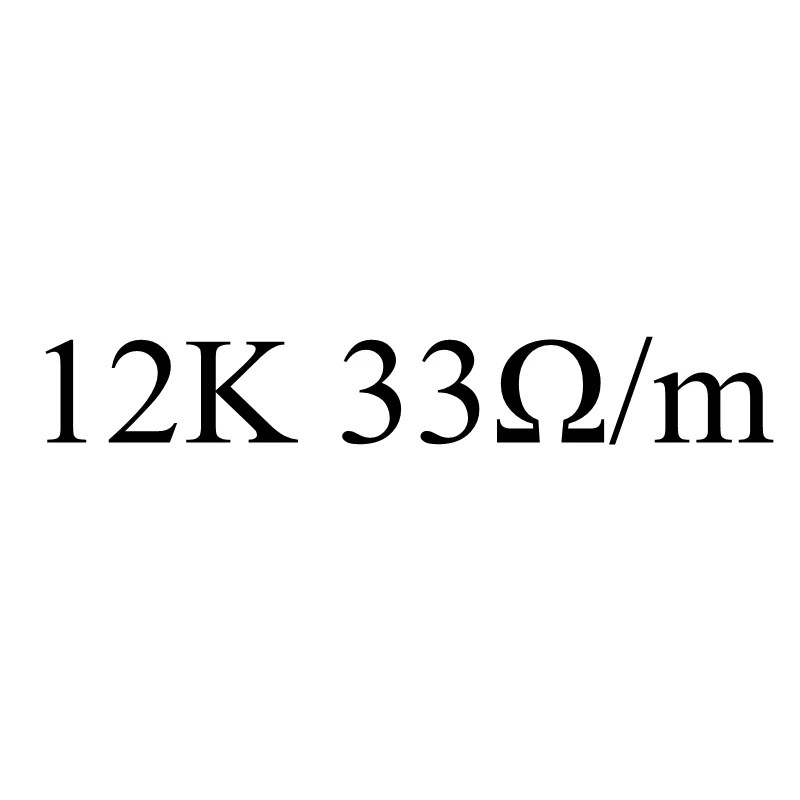 5m 12V~ 220V 9~ 510ohm силиконовая резина и PTFE оболочка из углеродного волокна провод нагревательного кабеля для напольных подпольных инфракрасных теплых комнатных крыш - Цвет: 12K 33ohm