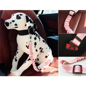 

Reflective Adjustable Dog Seat Belt Pet Safety Leashes Retractable Vehicle Car Leash For Pet
