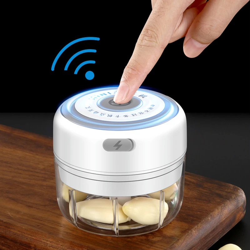 Cordless Electric Garlic Mincer, Mini Food Processor, USB Charging Onion Chopper, Kitchen Gadgets