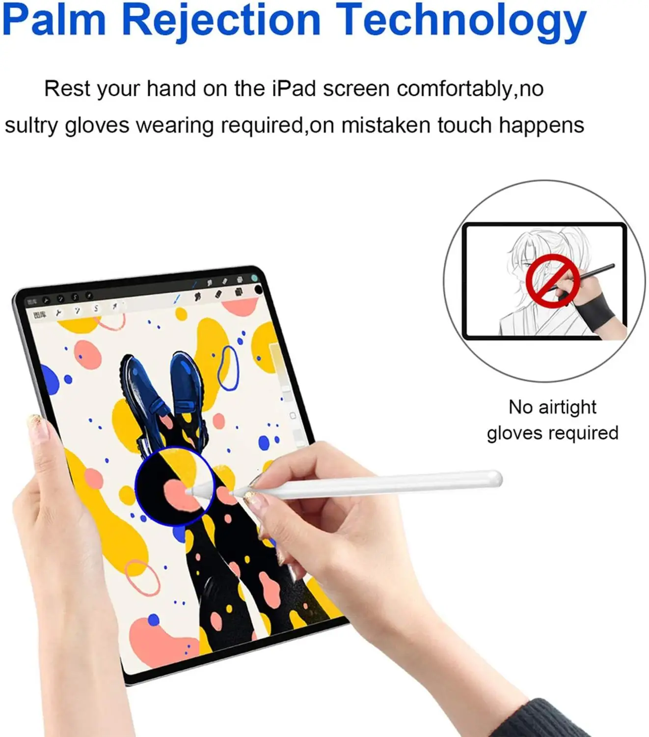para Apple Ipad Lápis para Ipad Geração de ar 4 10.9 Pro 11 12.9 2021 Caneta Palma Rejeição 10.2 7th 8th 3 10.5 - Imagem 5