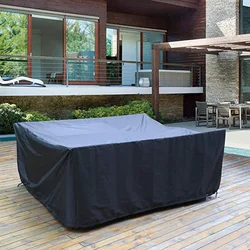 Waterproof Dustproof Furniture Cover for Outdoor Patio and Garden (Black)