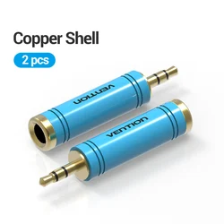 High-Quality Audio Adapter Cable: 3.5mm to 6.35mm for Amplifiers & Speakers (2 pcs)
