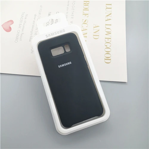 kawaii phone case samsung Samsung Galaxy S8 Plus Case Silky Soft-touch Liquid Silicone Shell Cover Office Case for Galaxy S8 S8+ S8Plus With Retail Box cute phone cases for samsung  Cases For Samsung