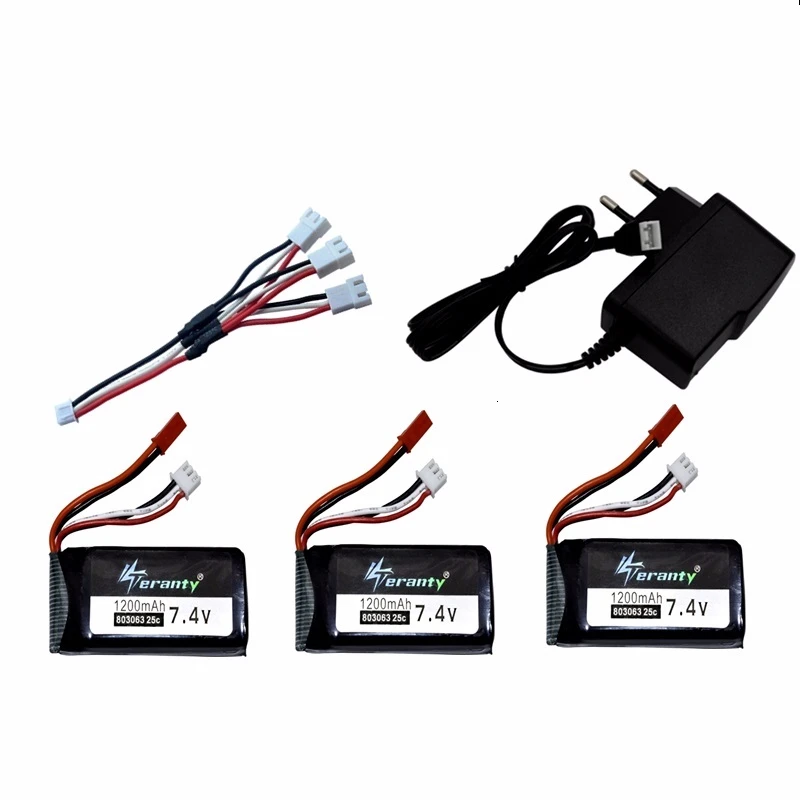 7,4 V 1200mAh 803063 30C Lipo батарея для Yi zhang X6 H16 MJX X101 X102 Квадрокоптер с дистанционным управлением 7,4 V 1200mAh 2S lipo батарея - Цвет: Blue