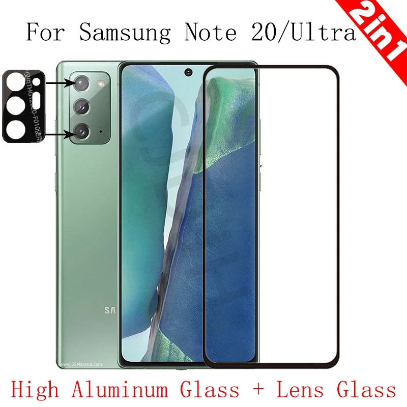 Закаленное стекло для Samsung Note 20 Защитное экрана 9H Full Gule высокоалюминиевое Ультра