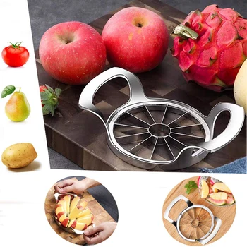 

12-Blade Stainless Steel Watermelon Apple Slicer Ultra-Sharp Apple Peeler Easy Grip Divider For Up To 4 Inches Pears Potato
