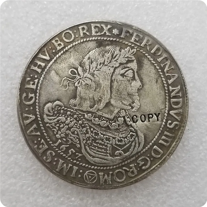1652 Австрия-Habsburg 1 Талер-Фердинанд III (Вена) копия монеты | Дом и сад