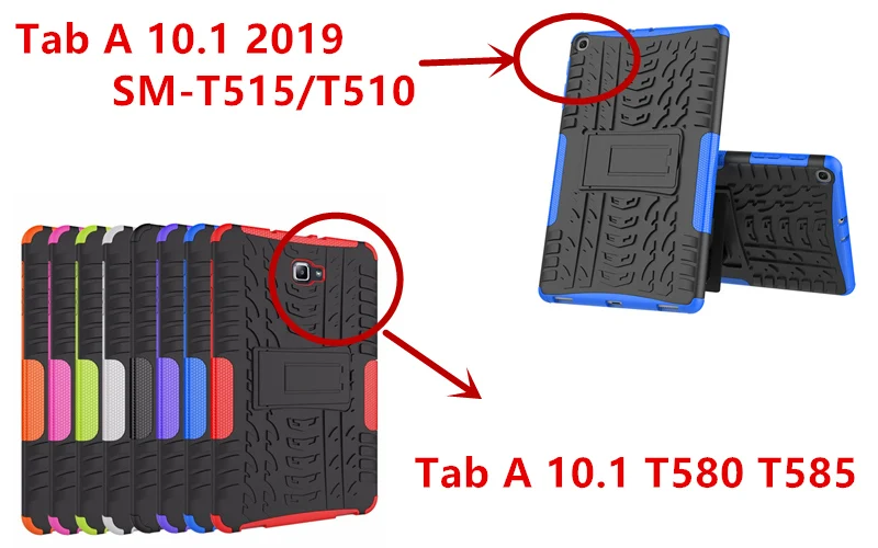 Чехол для Samsung galaxy Tab A 10 1 2019 T515/T510 чехол планшета sm T580 T585 силиконовый из ТПУ + ПК