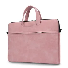 

New PU leather notebook laptop bag thin frosted leather one shoulder computer bag Apple millet inner bag