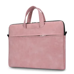 Novo couro do plutônio notebook bolsa para portátil fino fosco couro um ombro bolsa de computador apple painço saco interno