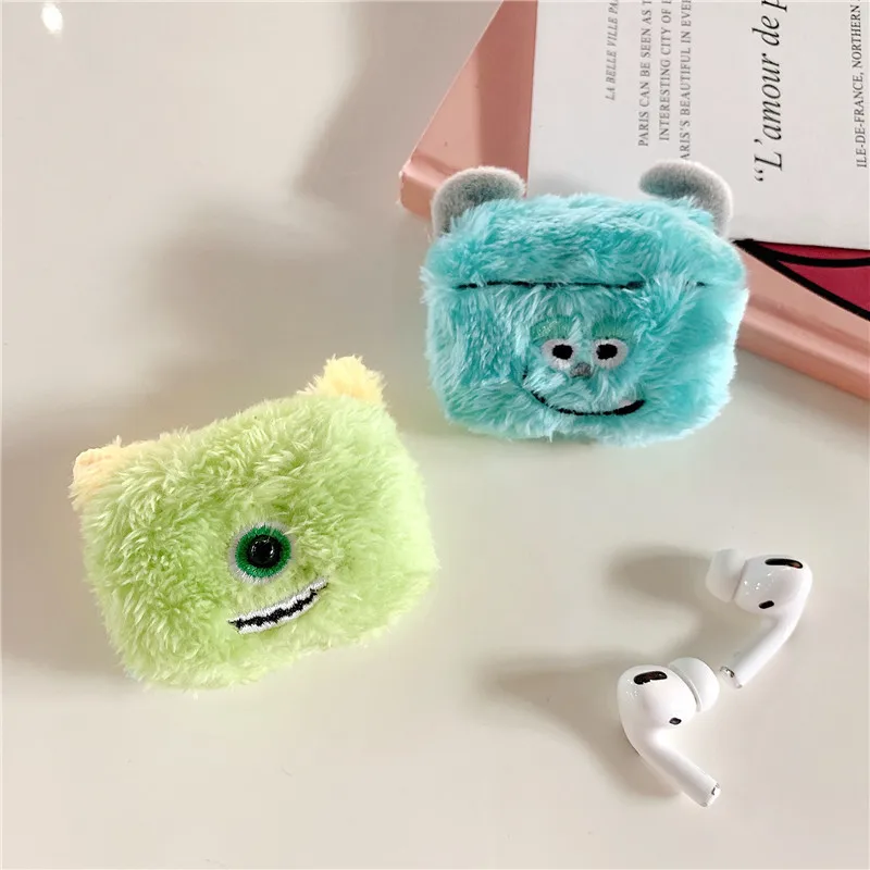 3D милый зимний чехол для наушников для Airpods pro Чехол с плюшевой куклой из мультфильма чехол для Airpods 3 Чехол аксессуары чехол для наушников