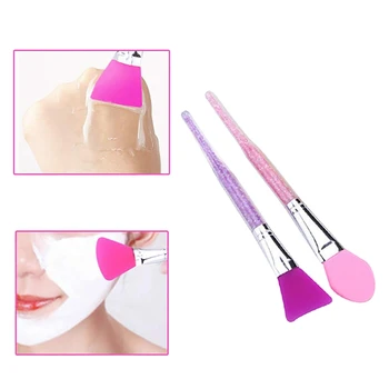 

Makeup Brush 2 Pieces Silicone Face Mask Brush Makeup Beauty Tool Facial Mud Mask Applicator Body Lotion Body Butter Applicator