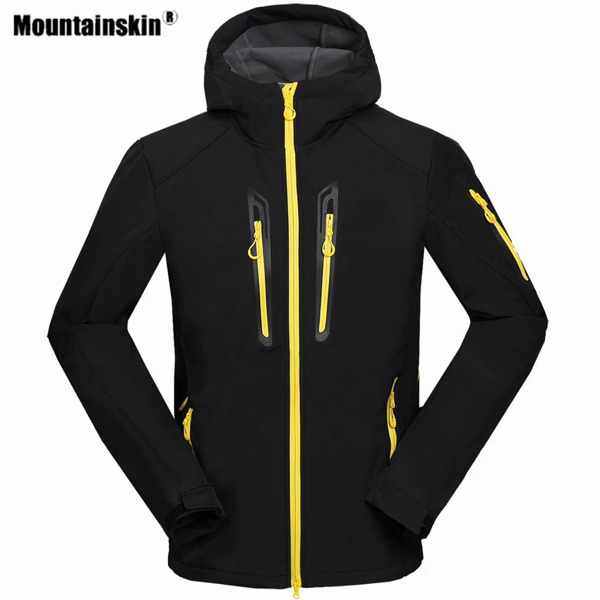 Mountainskin Мужская Флисовая Куртка из флиса для походов спорта на открытом воздухе