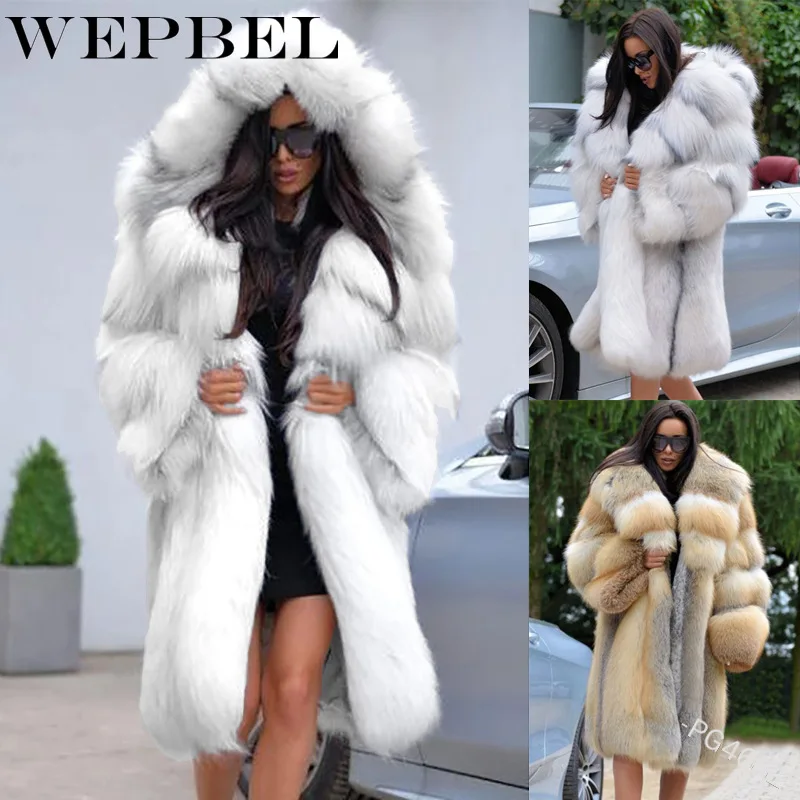 WEPBEL Women's Casual Long Sleeve Hooded Cardigan