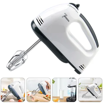 

Electric Mixer Eggbeater Baking Gadget Milk Frother for Home (White EU Plug)