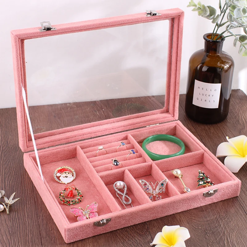 

Fashion 3 Colors Jewelry Accessories box Plate Stud Earring Bracelet Storage Case Ring Wedding Birthday Gift Free Shipping