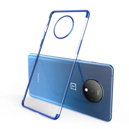 Для OnePlus 7T чехол мягкий тонкий из ТПУ покрытие прозрачный защитный на заднюю
