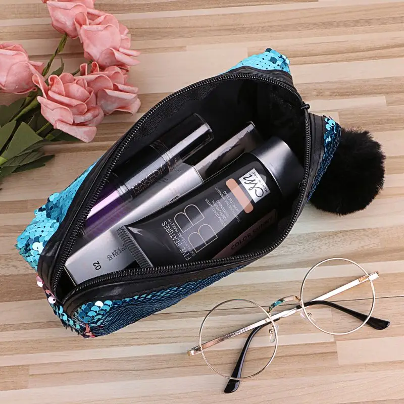 Реверсивный блесток Hairball Pencilcase для девочек канцелярские милые школьные принадлежности L41E