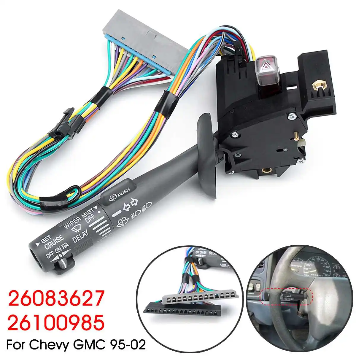 Multi-Function Combination Switch with Turn Signal For Chevrolet Chevy GMC 95-02