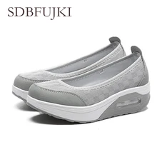 Женская спортивная обувь из дышащего сетчатого материала; повседневная обувь; женские кроссовки на платформе; удобная прогулочная обувь; женская обувь