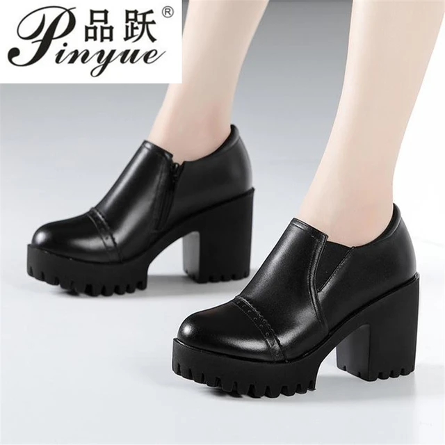 Boots Super High Heels Chelsea Boots Women Zip Pointed Toe Short Botas  Solid Color Winter Bottes Stone Pattern Chunky Heels Work Shoes 230403 From  Nian03, $31.37 | DHgate.Com