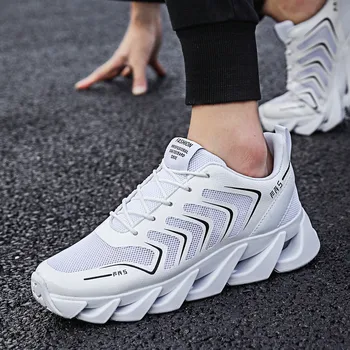 

Flying woven comfortable fitness men's casual shoes Hot selling brand men's jogging shoes mesh breathable men's sports shoes
