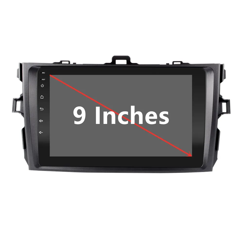 2 din Android 8.1GO для Toyota Corolla E140/150 2006 2013 автомобильный мультимедийный плеер с видео
