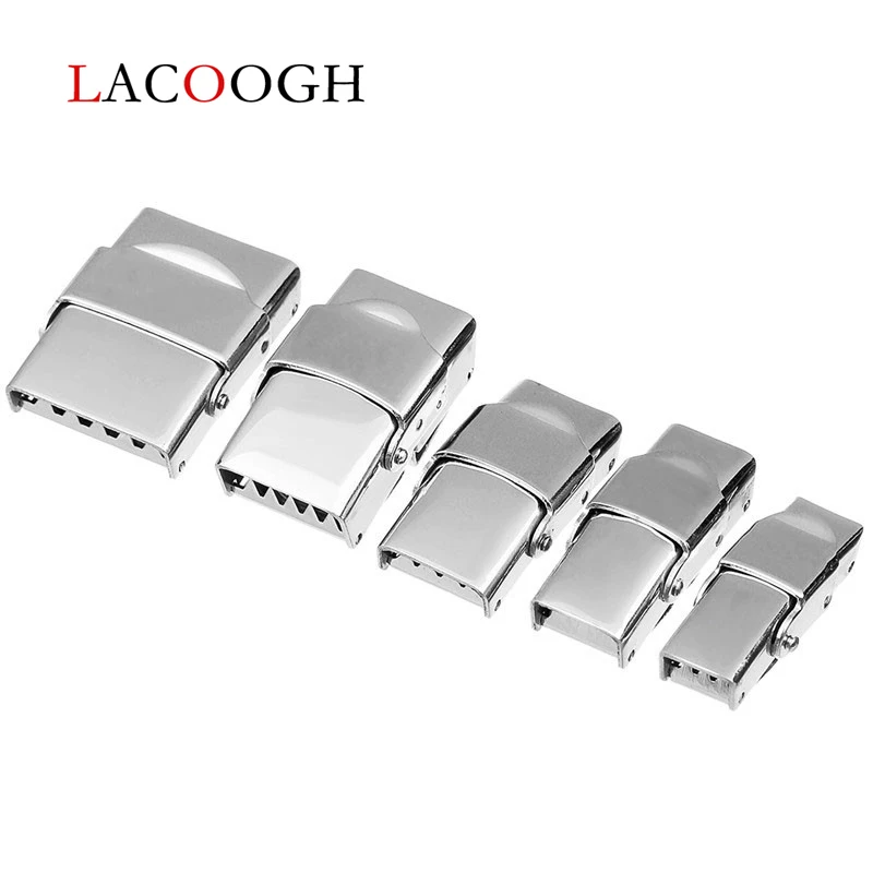 

5Pcs/lot 6 Sizes Silver Stainless Steel Leather Cord Clasps for Bracelet Metal End Clasps Necklace Connector DIY Jewelry Making
