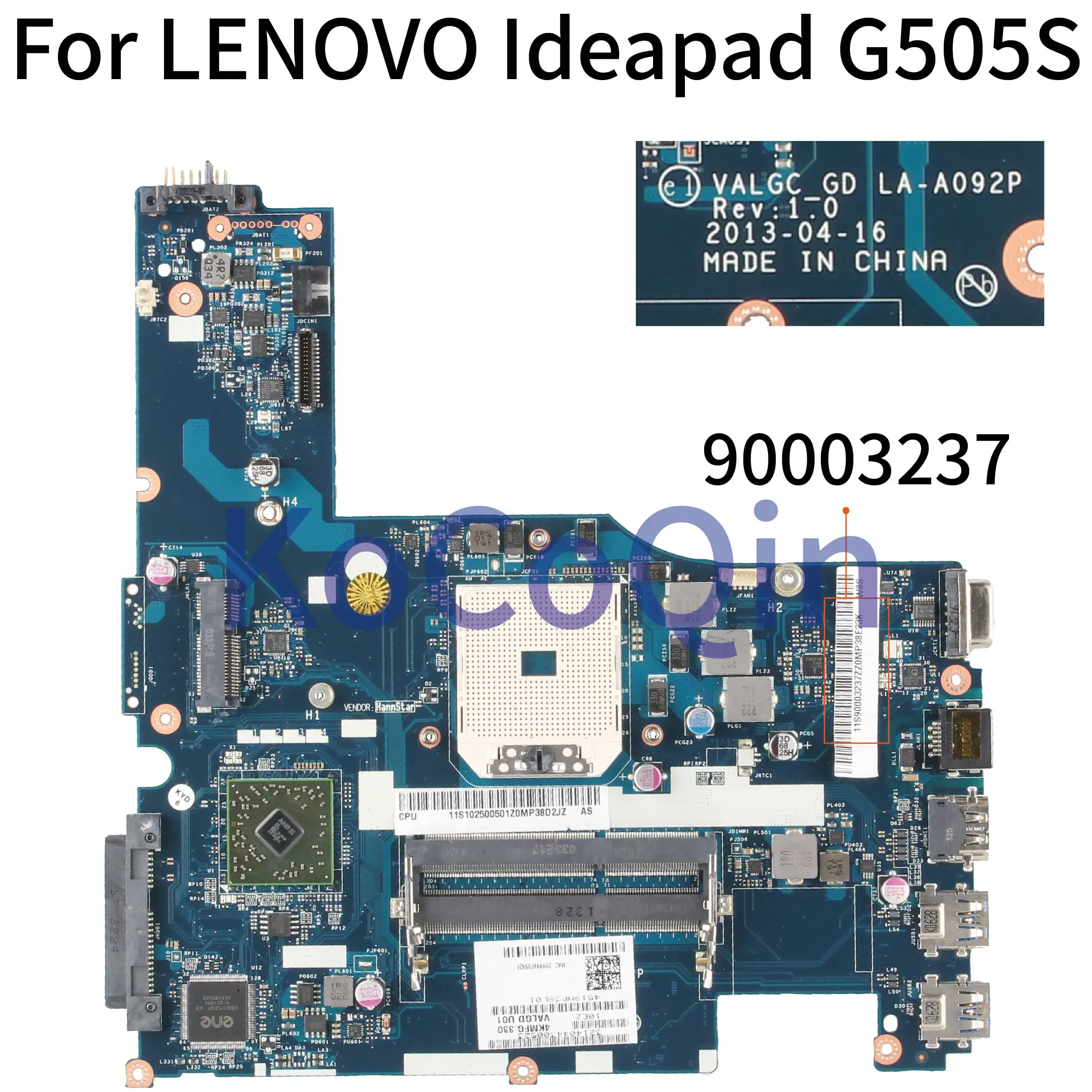 Материнская плата KoCoQin для ноутбука LENOVO Ideapad G505S материнская VALGC_GD LA A092P