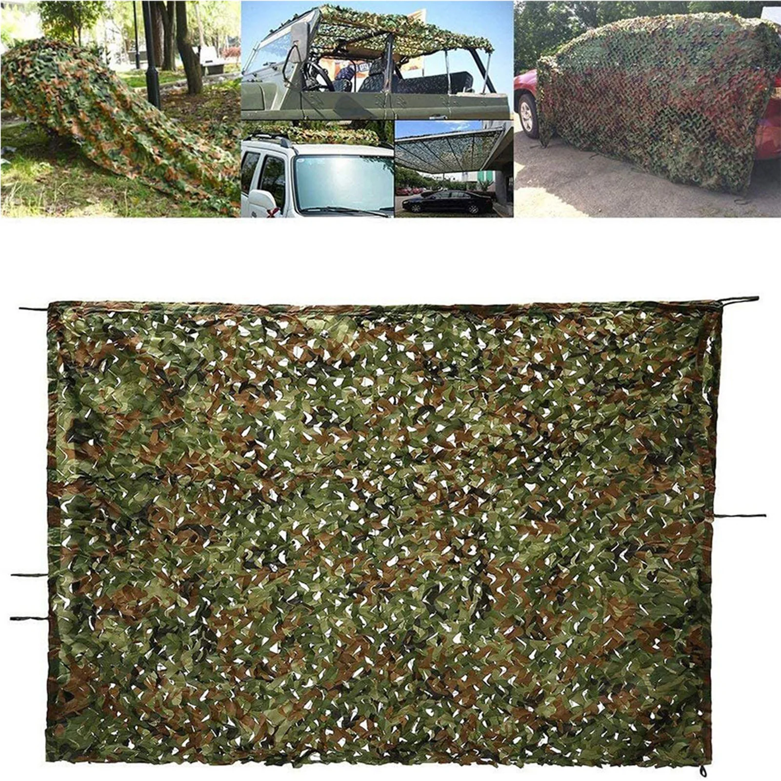 Woodland Camo Netting Camouflage Net Privacy Protection Camouflage Mesh For Outdoor Camping Forest Landscape Hiking