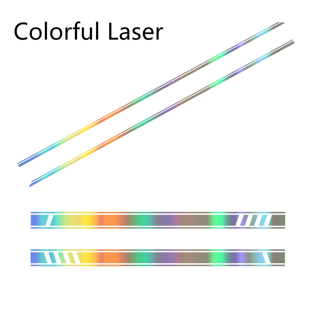 Colorful Laser Наклейки на боковые двери автомобиля Автомобильная виниловая пленка в полоску наклейки для Land Rover discovery 4 3 2 sport freelander 2 автомобильные принадлежности для тюнинга - Название цвета: Colorful Laser