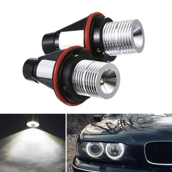 

2pcs 10W For BMW 6 Series E63 E64 645Ci 650i M6 Error Free LED Angel Eyes Marker Lights Bulbs Headlight Lamp White