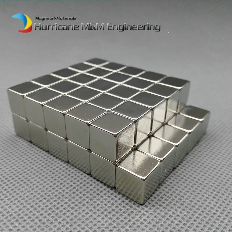 N52 NdFeB монтажный блок 10x10x10 мм DIY приманка сильные неодимовые постоянные магниты редкоземельный промышленный магнит 10-125 шт
