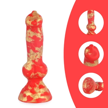 Nothosaur Large Anal Sex Toys Butt Animal Dog fantasy Dildo Massage For Men and women Big Beads Toy Ding