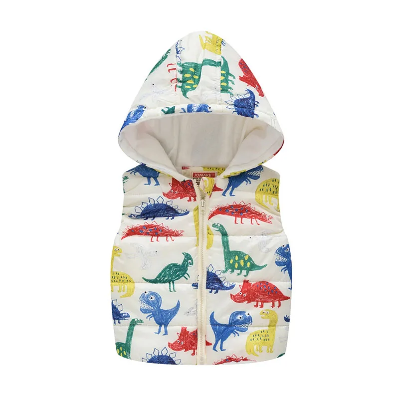 Photo Color Boy girl clothes winter cotton coat jacket vest fashion printing hooded plus velvet warm outerwear 2019Hot sale quality clothing - Цвет: Photo Color