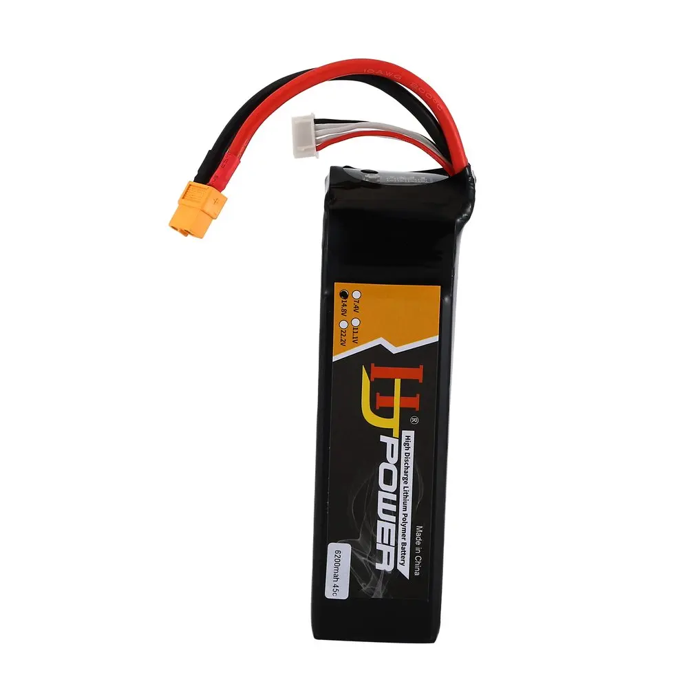 

6200MAH 14.8V 45C 4S XT60 Plug RC Car Lipo-Battery Rechargerable Battery for 1/8 Big X Big F Rock Climbing Car Truck