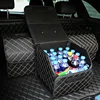 Collapsible Car Trunk Storage Bag Organizer with Lid Portable Car Storage Stowing Tidying PU Leather Auto Trunk Box Organizer ► Photo 1/6